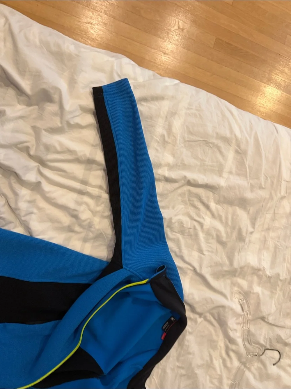 Spyder Kids Bright Blue Fleece Jacket with Neon Yellow Trim